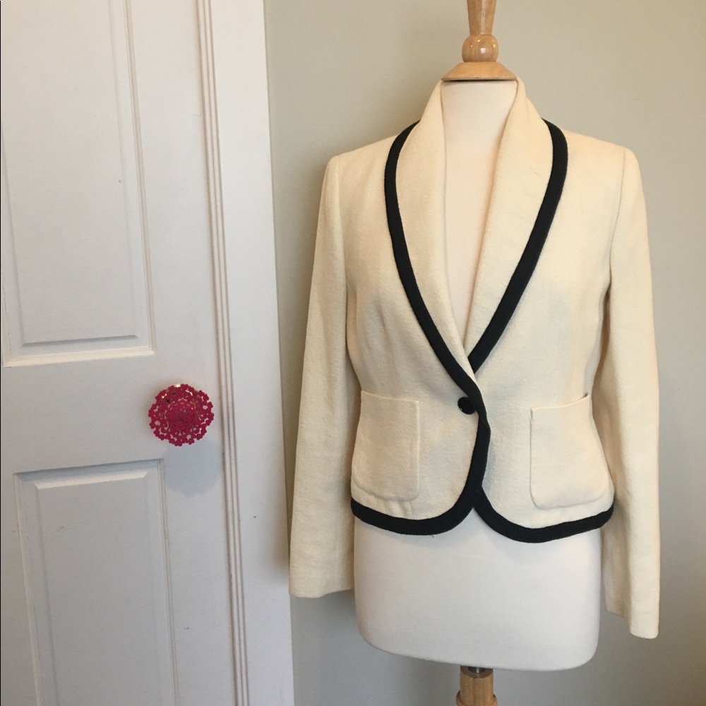 Lauren Ralph Lauren Off-white Linen Blazer Size 8